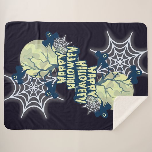 Blij, Halloween Sherpa Deken (Voorkant (horizontaal))