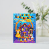 Blij Halloween Verkleedfeest Kinderfeest Viering Briefkaart (Staand voorkant)