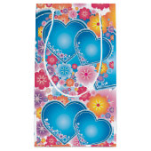 Blij Hart Blauw Feest Klein Cadeauzakje (Voorkant)