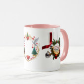 Blij Hart, Vrolijke Geest — Multi Kerstkleuren Mok (Voorkant rechts)