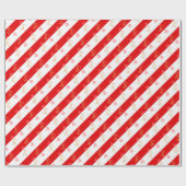 Blij hartpatroon op gestreepte rood en wit cadeaupapier (Vlak)