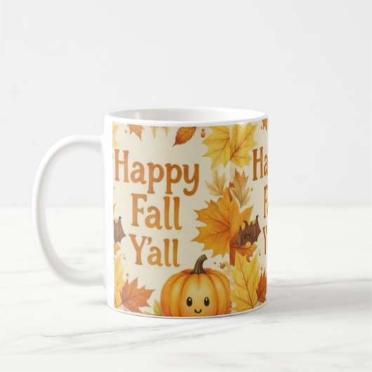 Blij Herfst Mensen Mok (Links)