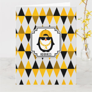 Blij Hip Hop Pinguïn Coole Kid Kaart