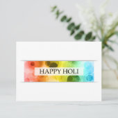 blij holi ( bokeh ) kaart (Staand voorkant)