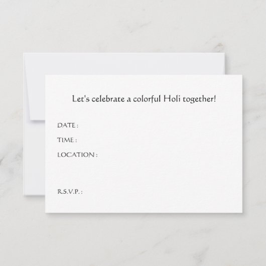 blij holi ( bokeh ) kaart (Achterkant)