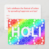 blij holi : festival van kleur en lente kaart (Voorkant / Achterkant)