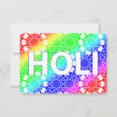 blij holi : festival van kleur en lente kaart (Voorkant)