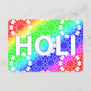 blij holi : festival van kleur en lente kaart