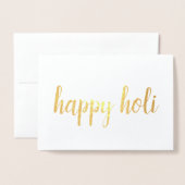 blij holi gold folie kaarten (Voorkant met envelop)