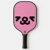 Blij Honden Gezicht Licht Roze Pickleball Paddle (Achterkant)