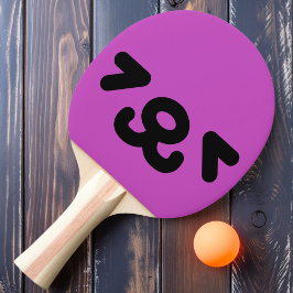 Blij Honden Gezicht Paars Tafeltennisbatje