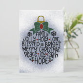 Blij, Hulst Kerstversiering Kerst of Feestdagen Ka Feestdagenkaart (Staand voorkant)