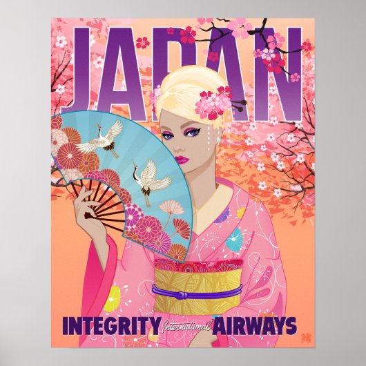 Blij in Japan Klein Poster (Voorkant)