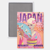 Blij in Japan Magneet (Voorkant / Achterkant)