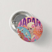 Blij in Japan Ronde Button 3,2 Cm (Voorkant /achterkant)