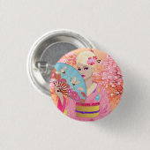 Blij in Japan Ronde Button 3,2 Cm (Voorkant /achterkant)