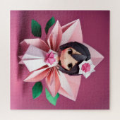 Blij in Origami Legpuzzel (Horizontaal)