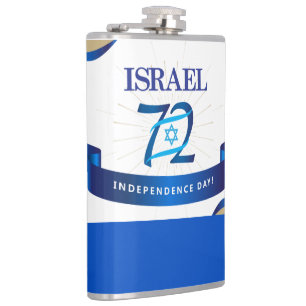 Blij Israël Onafhankelijkheidsdag Blauwe Ster van Heupfles