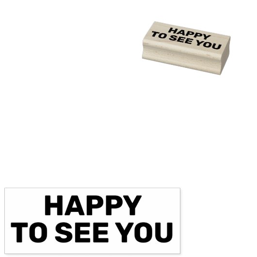 Blij je te zien, Packaging Rubberstempel (Gestempeld)