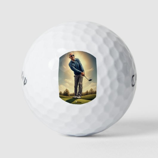 Blij Joe Biden Golfballen (Voorkant)