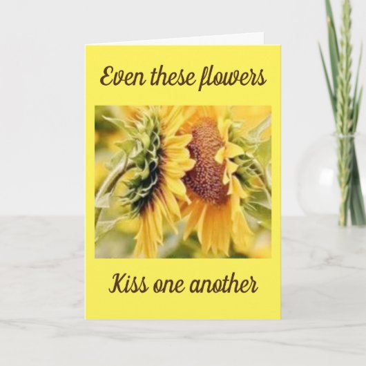 BLIJ **^JUBILEUM*** LATEN WE KUSSEN KAART (Voorkant)