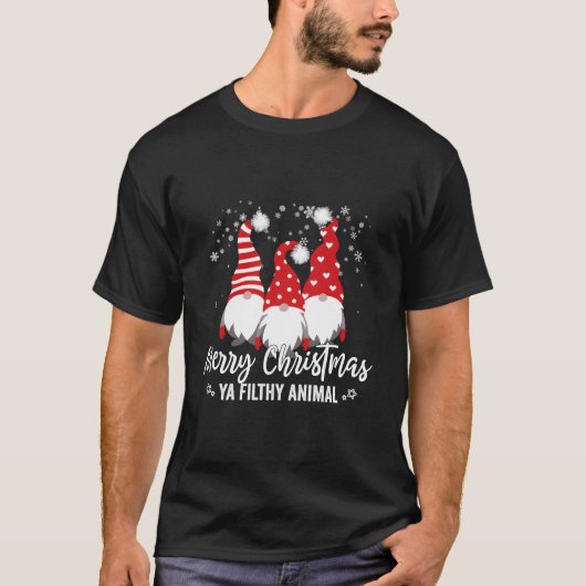 Blij jullie smerige dieren kabouter t-shirt (Voorkant)
