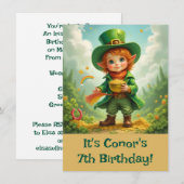 Blij Kabouter Kind St. Patrick's Day Kaart (Voorkant / Achterkant)