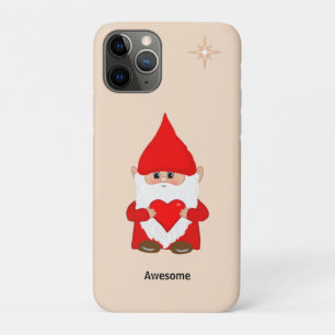 Blij kabouter met hart op Champagne Beige Case-Mate iPhone Case