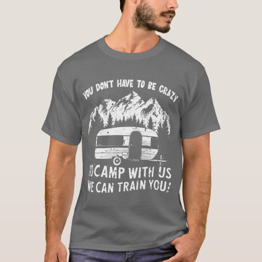 Blij Kampeerder Camping Liefhebbers Grappig Kampee T-shirt (Voorkant)