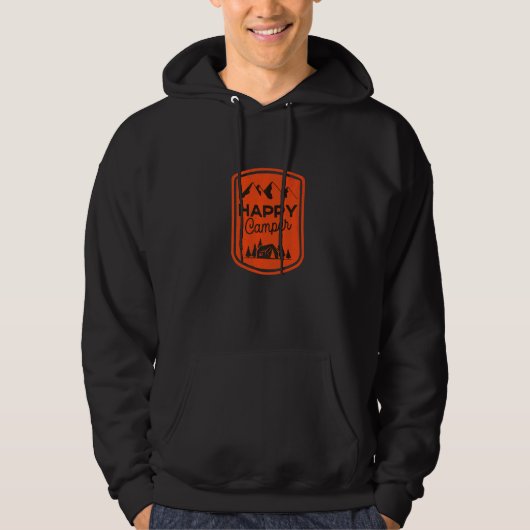 Blij Kampeerder Koele Kampeerder Hoodie (Voorkant)