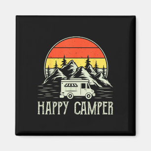 Blij kampeerder peuter jongetje grappige vintage c magneet