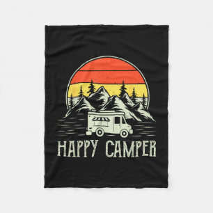 Blij kampeerder peuter jongetje grappige vintage k fleece deken