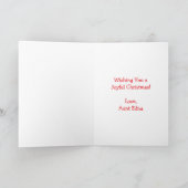 Blij Kerst Elf Sleeën Personaliseer Kaart (Binnen)