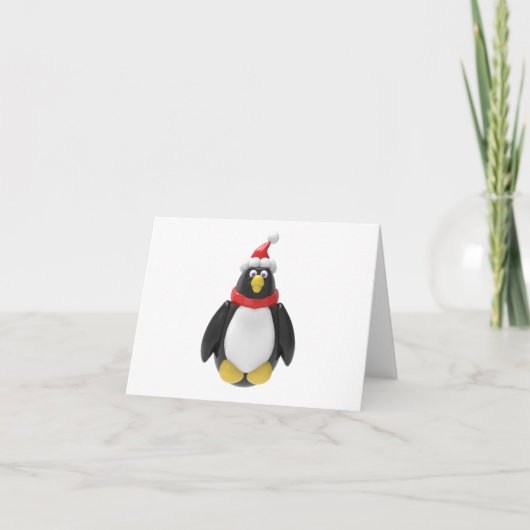 Blij Kerst Pinguïn Kaart (Voorkant)