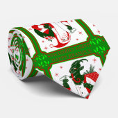 blij kerstfeest krampus santa stropdas (Opgerold)