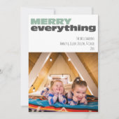 Blij Kerstfeest Moderne typografie foto Feestdagenkaart (Voorkant)