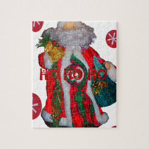 Blij Kerstman Hohoho Groeten grafische tekst kunst Legpuzzel