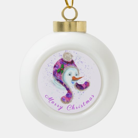 Blij Kerstman Kerstbal Ornament (Voorkant)