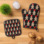 Blij Kerstman Winter Ovenwant & Pannenlap Set (Top down)