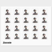 Blij Klein Afgestudeerde Vierkante Sticker (Vel)