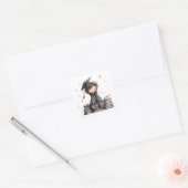 Blij Klein Afgestudeerde Vierkante Sticker (Envelop)