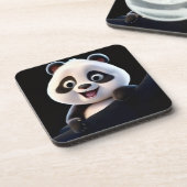 Blij Klein Panda Bier Onderzetter (Linkerzijde)