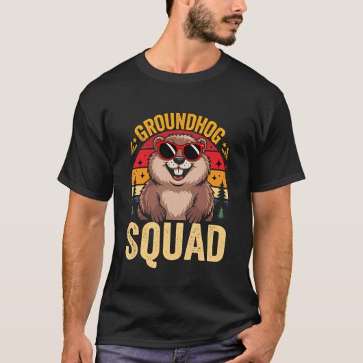 Blij Kostuum Voor Groundhog-fans Grappig Team T-shirt (Voorkant)