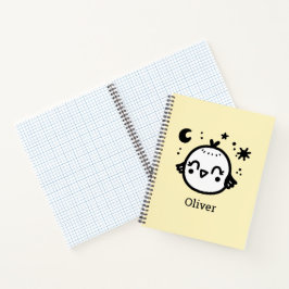 Blij Kuiken - Kawaii Vogel Lijntekening Notitieboek