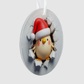 Blij Kuiken Kerst Uitbraak Ornament (voorkant)