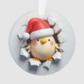 Blij Kuiken Kerst Uitbraak Ornament (voorkant)