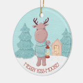 Blij Kussen Eland Keramisch Ornament (Links)