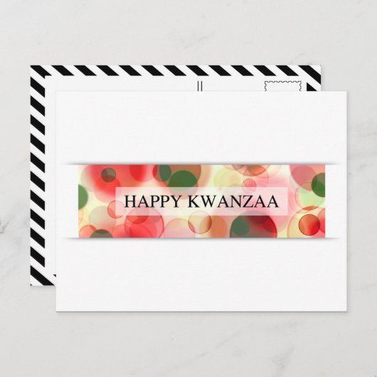 blij kwanzaa ( bokeh ) briefkaart (Voorkant / Achterkant)