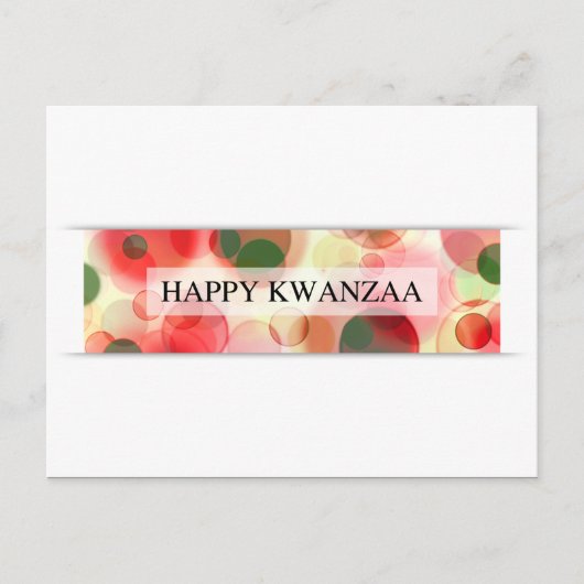 blij kwanzaa ( bokeh ) briefkaart (Voorkant)