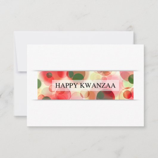 blij kwanzaa ( bokeh ) kaart (Voorkant)